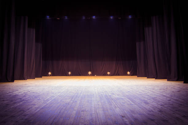 istock An empty stage of the theater, lit by spotlights 825113446