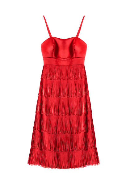 istock Red dress isolated 825118472