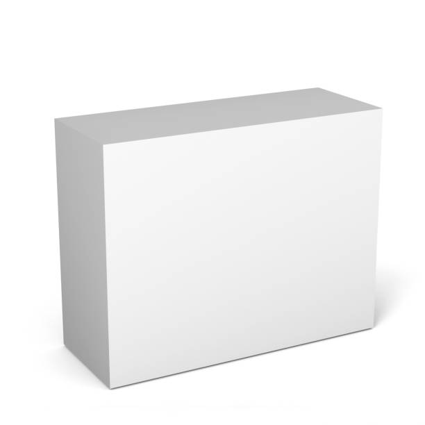 istock White blank cardboard packaging 3d box on white background for mock up and template design. 825118802