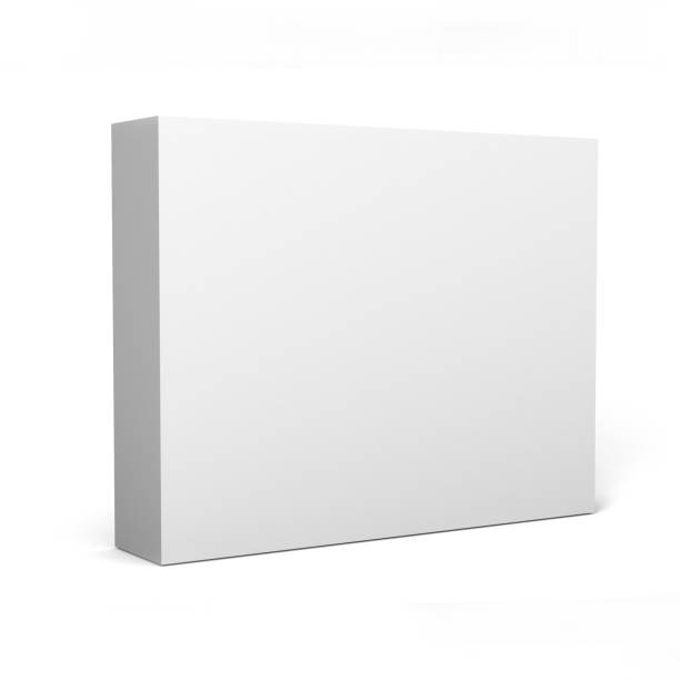 istock White blank cardboard packaging 3d box on white background for mock up and template design. 825118982