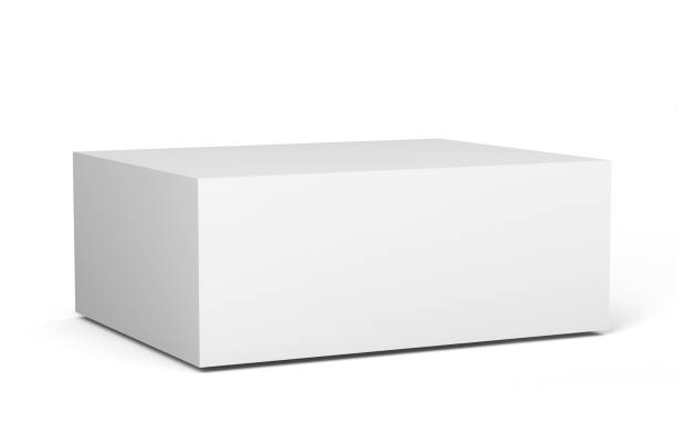 istock White blank cardboard packaging 3d box on white background for mock up and template design. 825121200