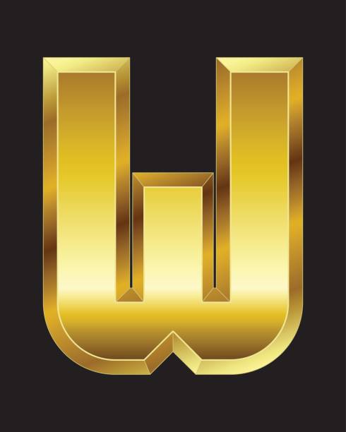 80+ Letter W On A Black Background Stock Illustrations, Royalty-Free ...