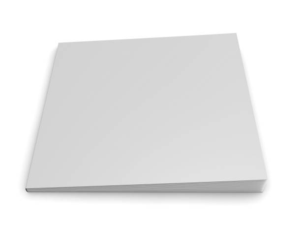 istock Square booklet, brochure blank cover mock up 3D illustration isolated on white. 825133748