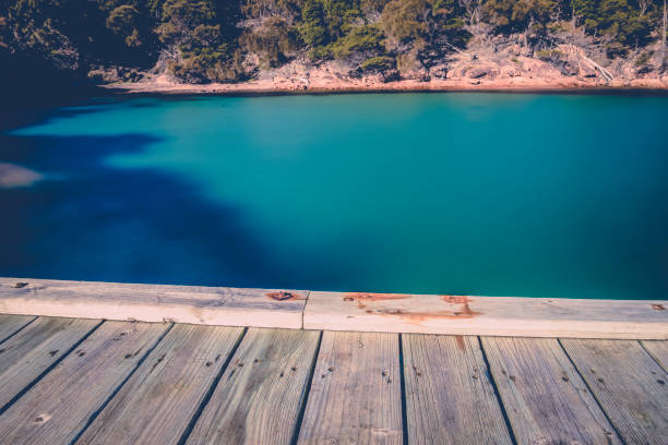 istock Freycinet Pier by Coles Bay in Tasmania 825133754