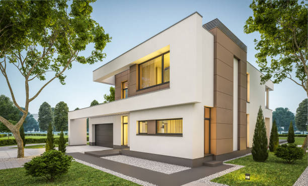 istock 3d rendering of modern cozy house 825138052