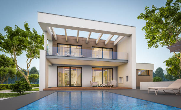 istock 3d rendering of modern cozy house 825138126