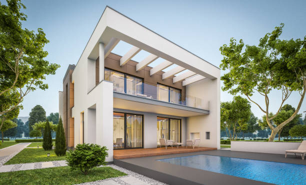 istock 3d rendering of modern cozy house 825138148