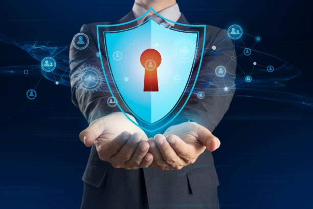 istock Businessman with  Cyber Security Concept. 825138850