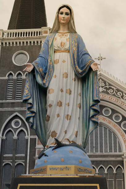 istock Goddess and church background in the warm sunset. 825145892