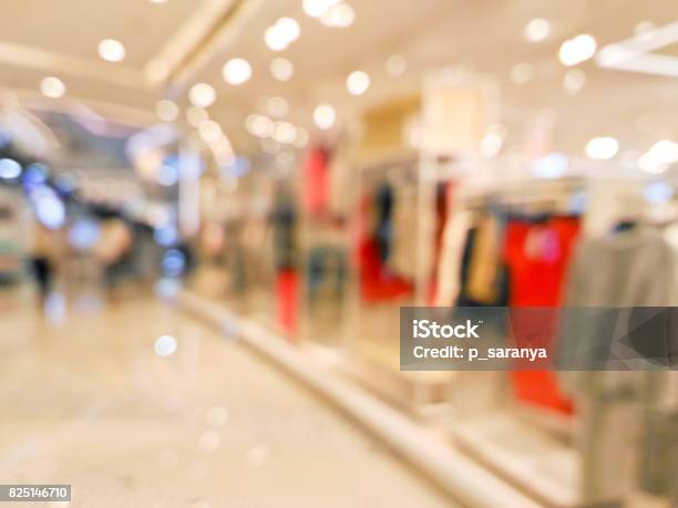 Blurred Clothing Storefront Window Display Stock Photo - Download Image Now - Clothing Store, Backgrounds, Defocused