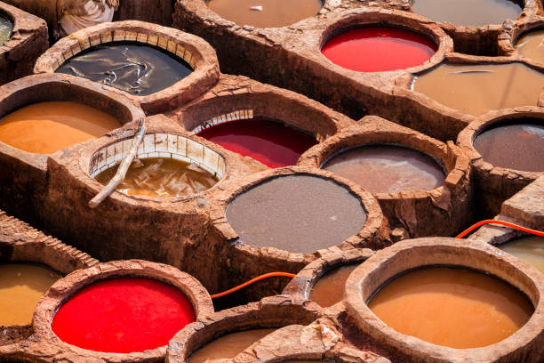 istock The tannery in Fez, Morocco 825154586