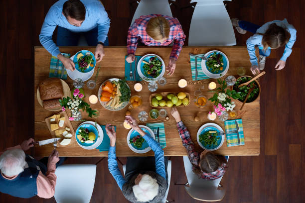 istock Big table for all family 825155454