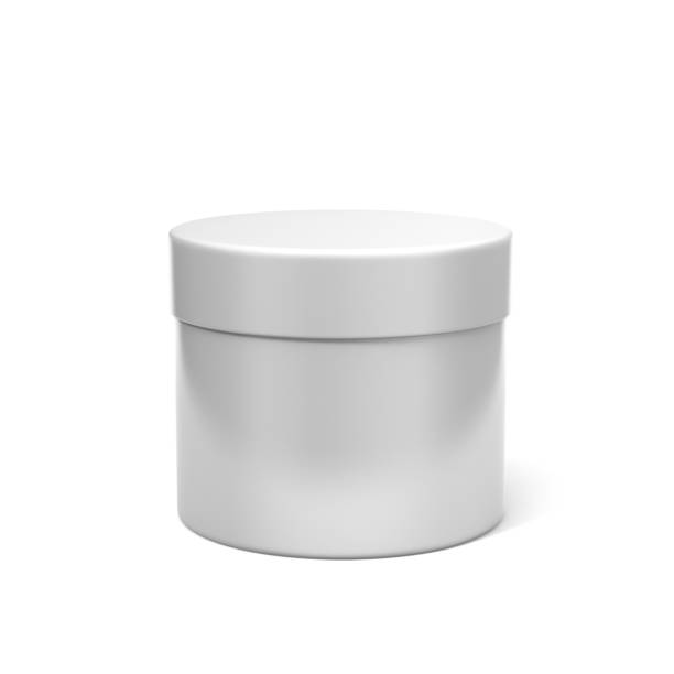 istock Blank White Product Package Round Container for mock up and template design. 3D Illustration 825158506
