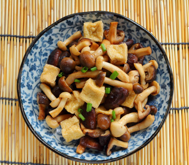 istock Tofu and mixed mushroom stir fried. 825160570