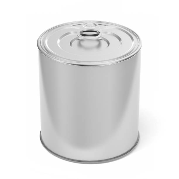 istock Blank white Tin Can Container Food Packaging for mock up and template design. 3D Illustration 825163084