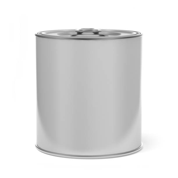 Blank white Tin Can Container Food Packaging for mock up and template design. 3D Illustration