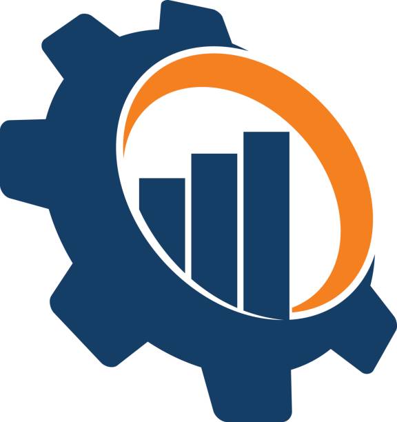 business automatisierung ausrüstung - logo grafiken stock-grafiken, -clipart, -cartoons und -symbole