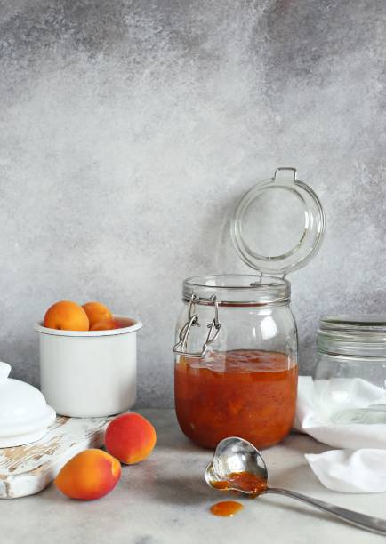 istock Apricot jam. Homemade apricot marmalade. S 825164028