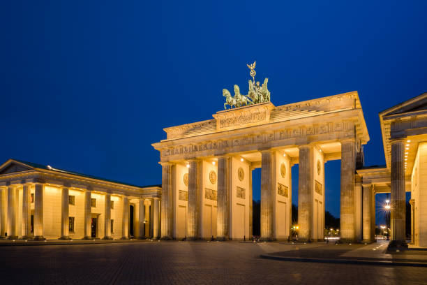 istock The Brandenburg Gate at the blue hour 825167196
