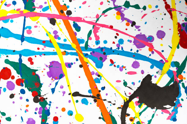 istock Abstract art creative background.Abstract art of splashes and drips watercolour background. 825176830