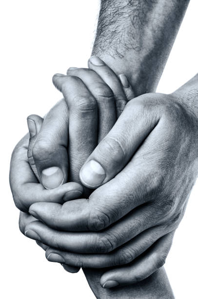 istock Men's hands hold the female palm. 825179398