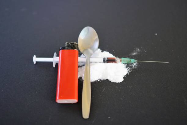 uzależnienie od narkotyków - narcotic heroin addiction hepatitis zdjęcia i obrazy z banku zdjęć