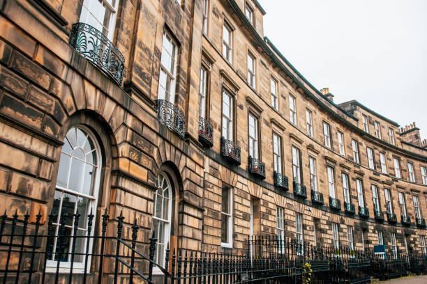 istock Beautiful houses in Edinburgh 825180250