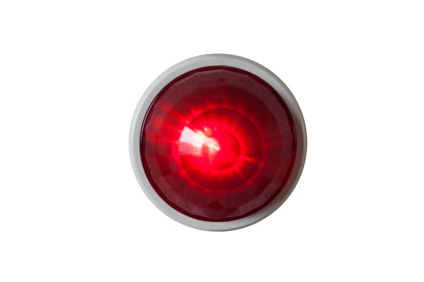 fire alarm lights on white backgrounds, isolated