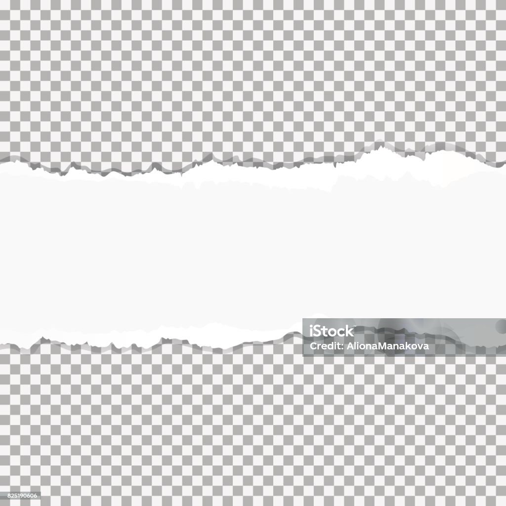 Realistic vector torn paper with ripped edges with space for your text, seamless horizontally. At The Edge Of stock vector