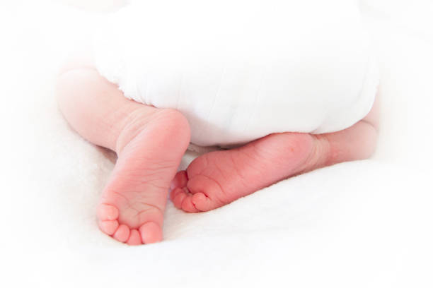 Baby feet stock photo