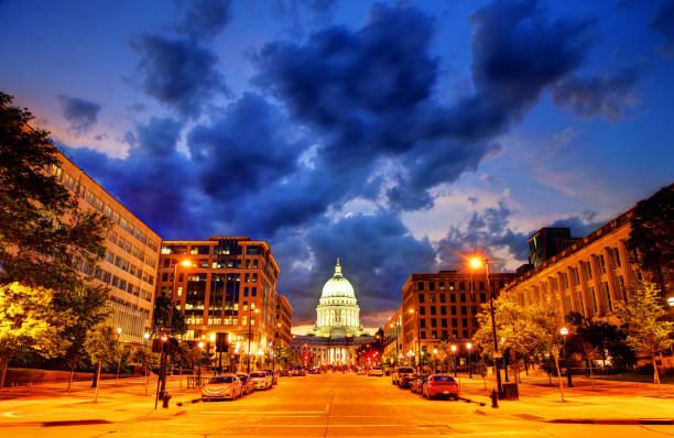 kapitol stanu wisconsin - madison wisconsin zdjęcia i obrazy z banku zdjęć