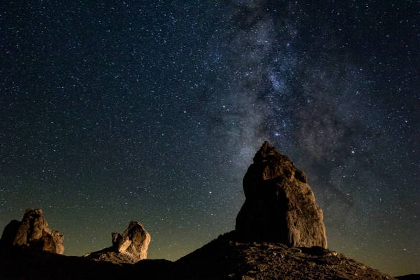 istock Desert landscape at night with the milky way 825201052