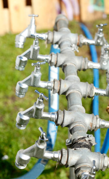 istock Taps made of metal with multiple connection 825211312