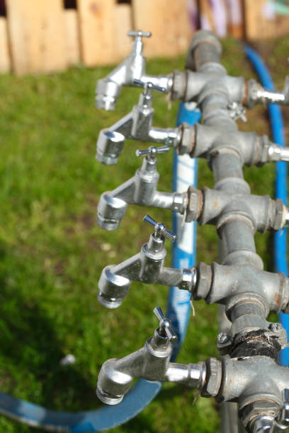 istock Taps made of metal with multiple connection 825211326