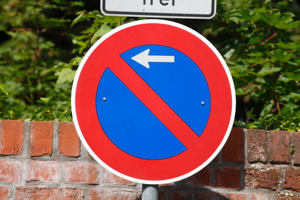 istock Traffic sign restricted stopping ban 825216106