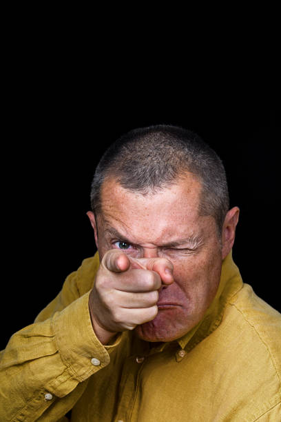 istock male Portrait with grotesque emotions 825222500