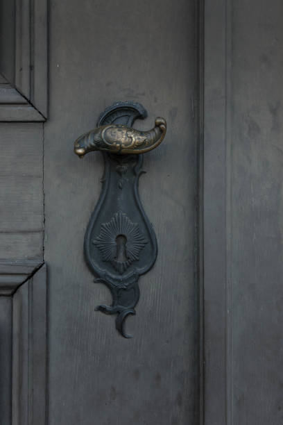 istock The old vintage door handle and keyhole 825222568