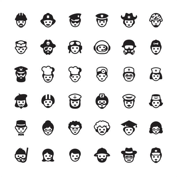 Professional Occupation - icon set Professional Occupation Ultimate icons pack #19 pilot icon stock illustrations