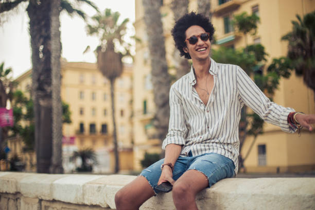 istock Cheerful Tourist Man 825227374