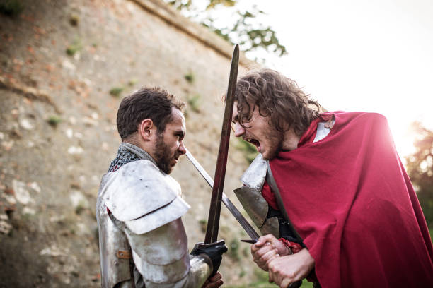 istock Prince and his enemy in fight 825232520