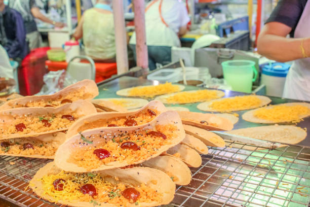 istock Thai style pancake with coconut, sugar, sesame, Sweet egg floss 825244406