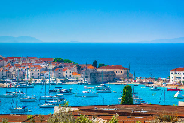 istock Summer scenery Croatia Dalmatia. 825253994