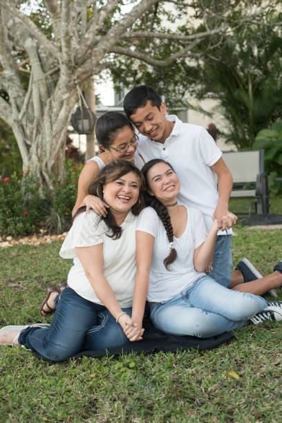 istock Happy hispanic family 825254026