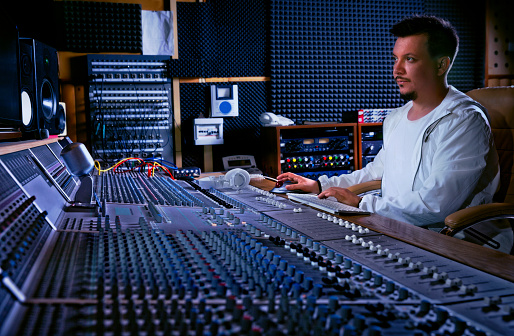 Soundman at his studio