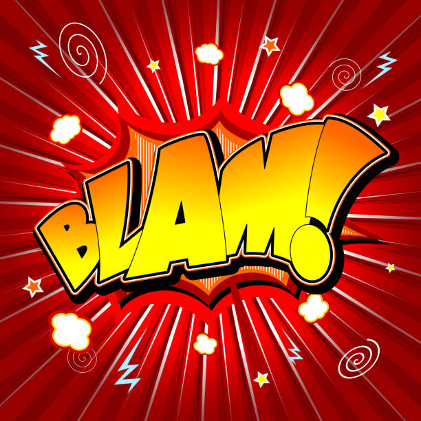 ilustrações, clipart, desenhos animados e ícones de ilustração de blam - blam