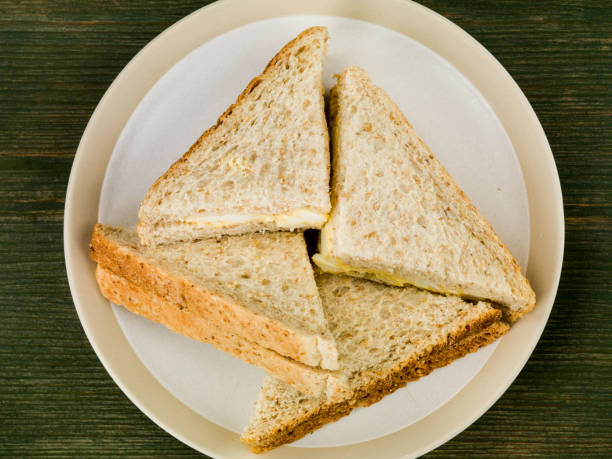 istock Egg and Mayonnaise Sandwich in Wholemeal Bread 825257978
