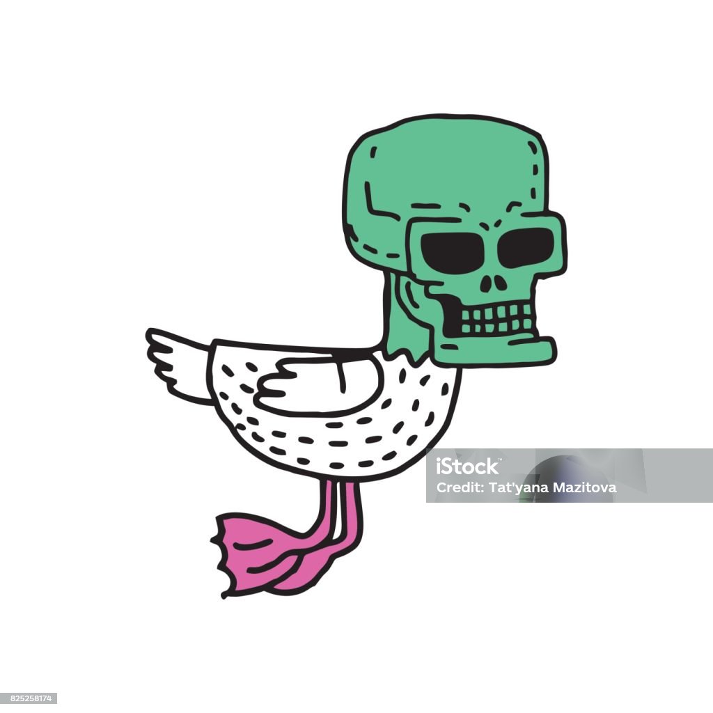 Ilustración de Pato Muerto Drawning Drake Con Estilo De Dibujos Animados De  Cráneo y más Vectores Libres de Derechos de Agua - iStock
