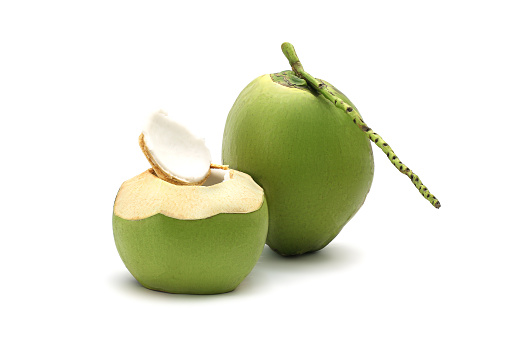 Coconut Ripe and tasty isolated on white background