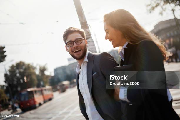 Business People Walking In City Stock Photo - Download Image Now - Autumn, Business, Office