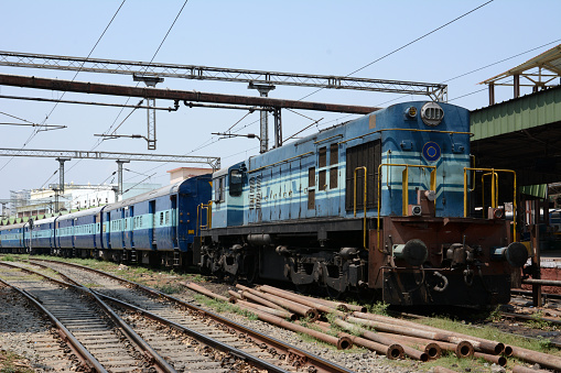 Passenger train in India.